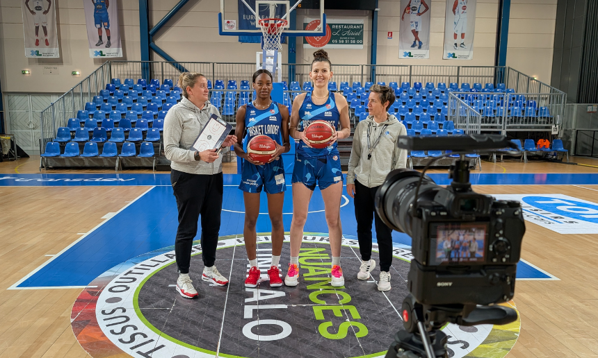 Avec Basket Landes, une équipe gagnante en faveur du tri