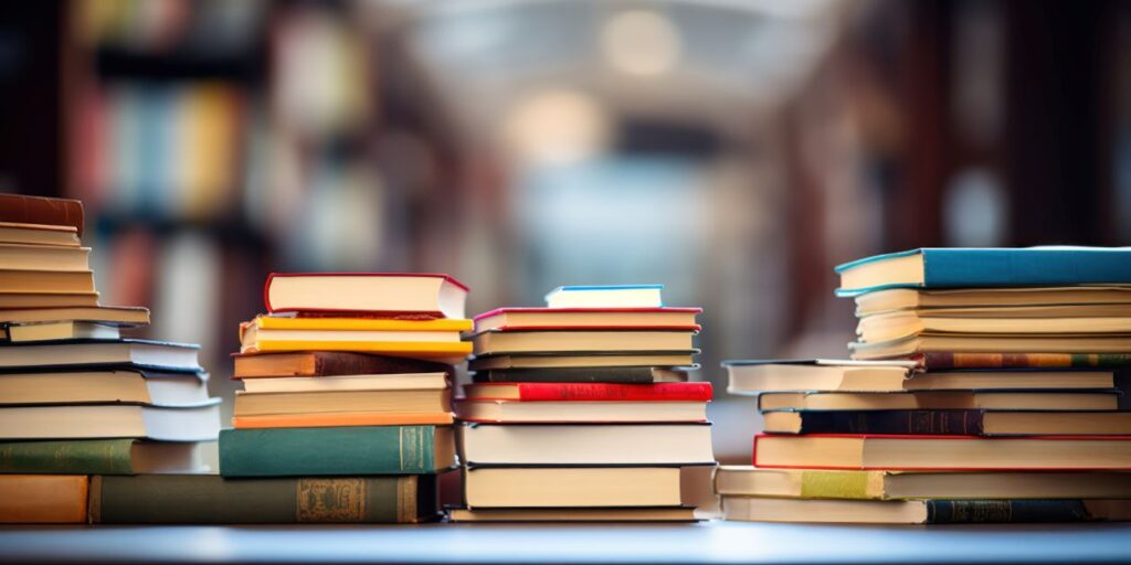 piles de livres pour inciter au don