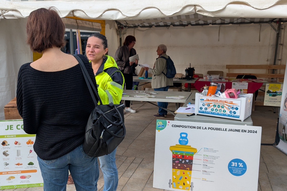 animation pour sensibiliser les usagers du SICTOM du Marsan au tri des déchets