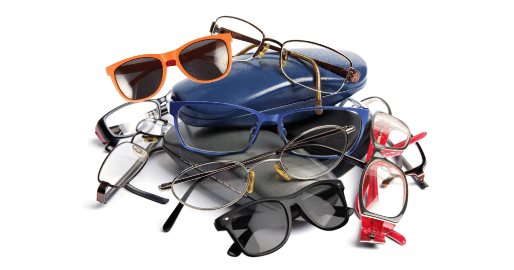 Donnez une seconde vie à vos lunettes et étuis 3 lunettes de vue, lunettes de soleil, étuis à lunettes
